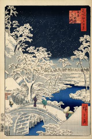 Hiroshige, Meguro Drum Bridge and Sunset Hill, 1857.jpg